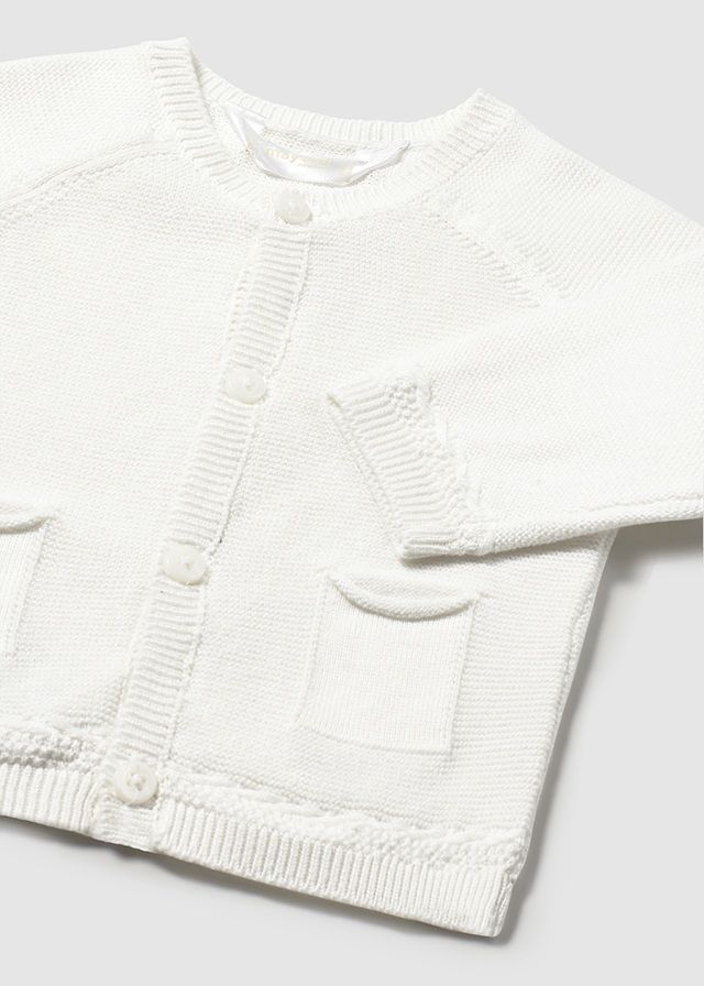 Mayoral 1393 Baby Boy Knit Cardigan/88 NATURAL