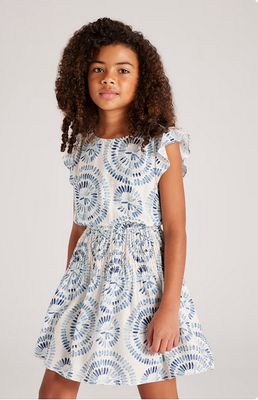 Mayoral 6975 Girl’s Short Sleeve Viscose Dress – Lago