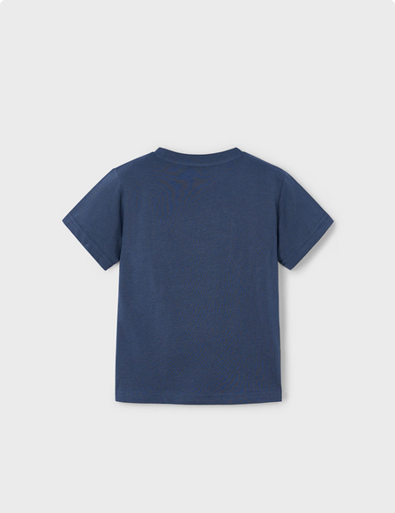 Mayoral 3025 Boy’s Short Sleeve “Always” Embroidered T-Shirt – Midnight