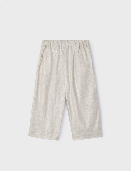 Mayoral 3551 Girl's Linen Long Trousers w/ Adjustable Belt