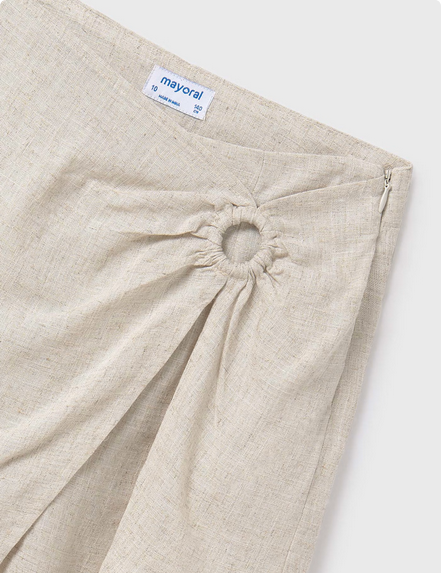 Mayoral 6972 Girl's Linen Skort