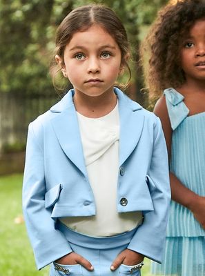 Mayoral 3405-3552 Girl's Blazer Jacket & Long Wide Leg Trousers Set/