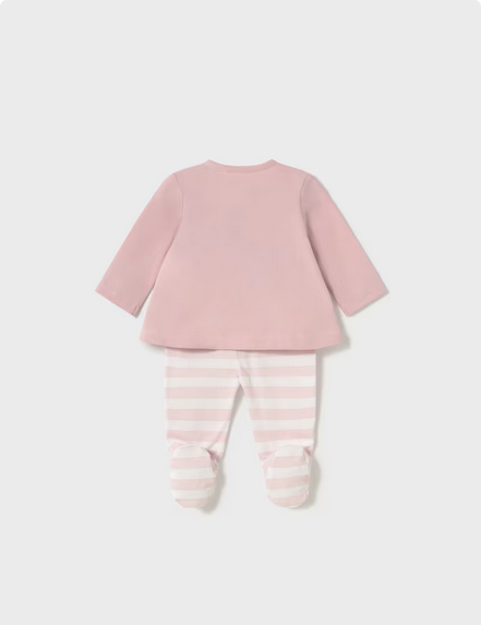 Mayoral 1588 Baby Girl's Long Sleeve Princess Top & Leg Warmer Set 2PC – Rosa Baby