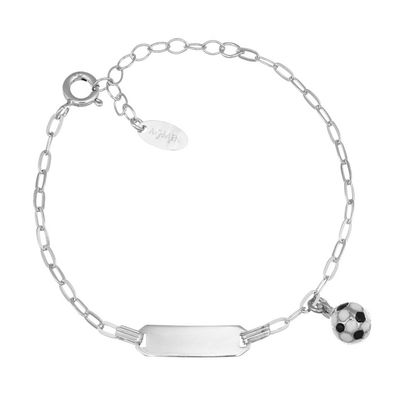 Amen BRJTAPAB Kids Silver Soccer Ball Bracelet