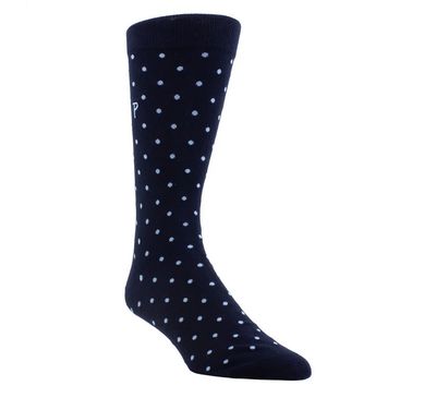 Perri's EDD102 Men's Polka Dot Crew Socks/