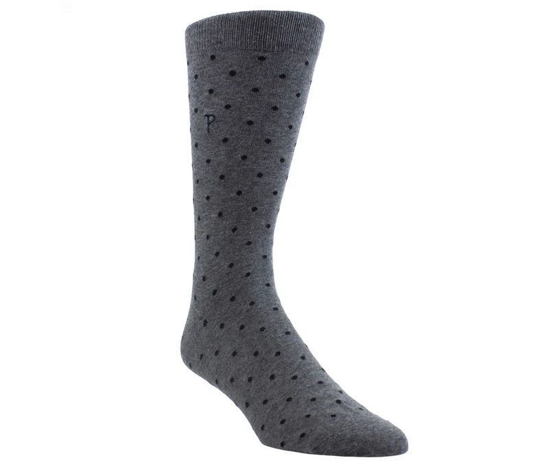 Perri's EDD102 Men's Polka Dot Crew Socks