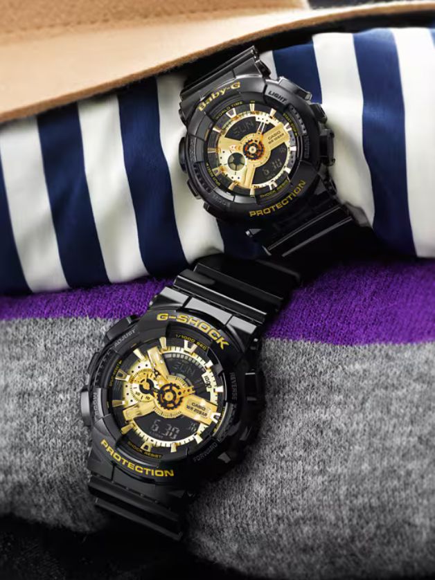 G-Shock GA110GB-1A Men's Casio Watch – Shinny Black & Gold