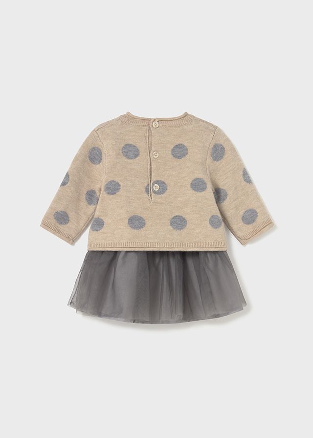 Mayoral 2808 Baby Girl's Tulle Dress & Cardigan- 2pc Set