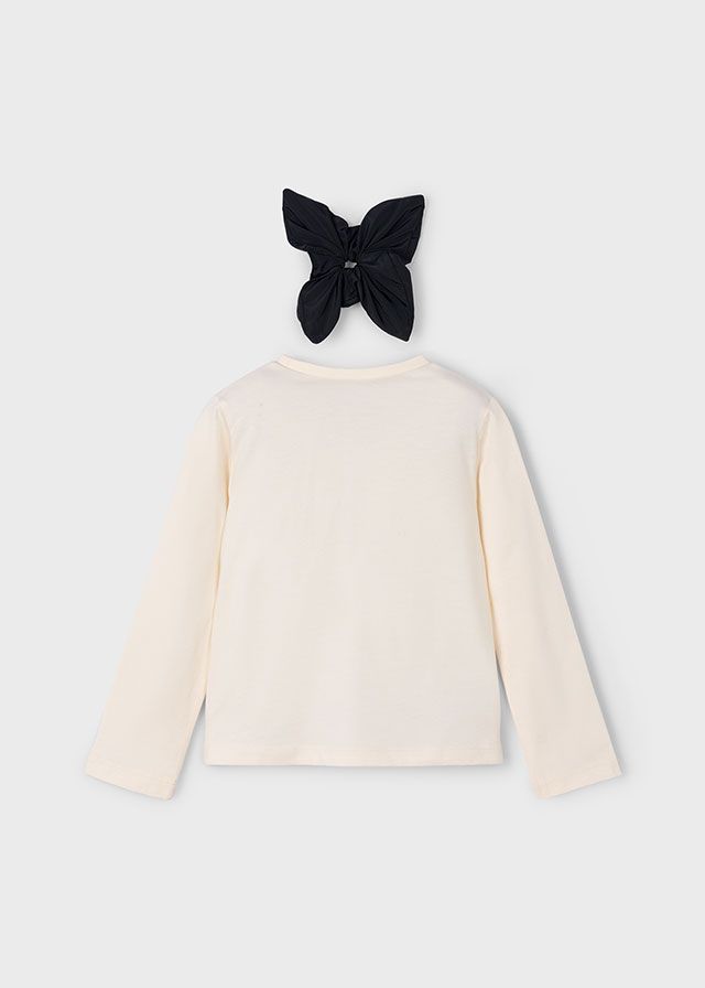 Mayoral 4008 Girl's Long Sleeve T-Shirt & Scrunchie Set