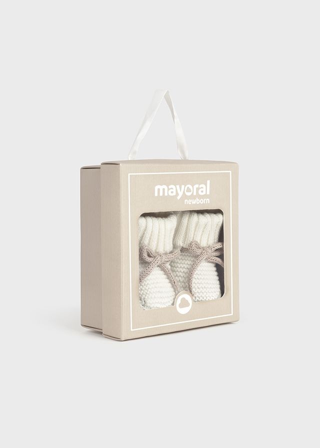 Mayoral 9970 Baby Girl’s Knit Booties – Crudo 3m