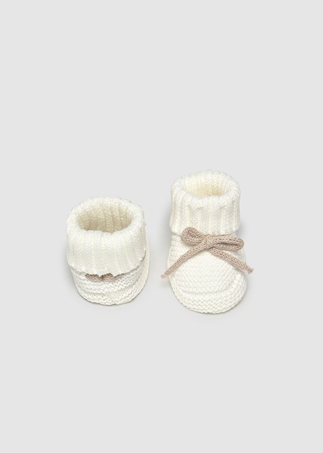 Mayoral 9970 Baby Girl’s Knit Booties – Crudo 3m