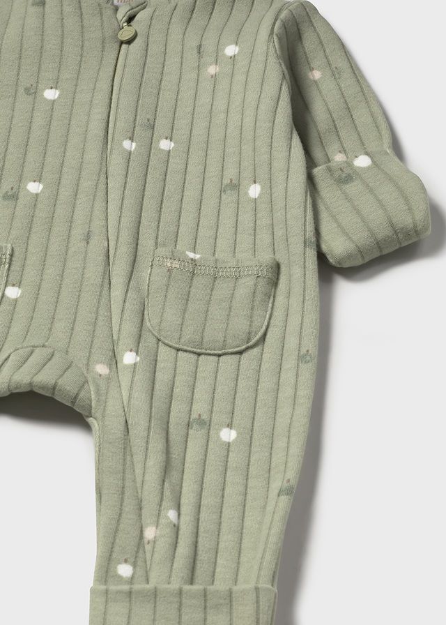 Mayoral 2730 Baby's Long Sleeve Footless Ribbed Onesie – Salvia