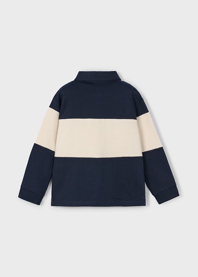 Mayoral 4121 Boy's Junior Long Sleeve Polo – Marino