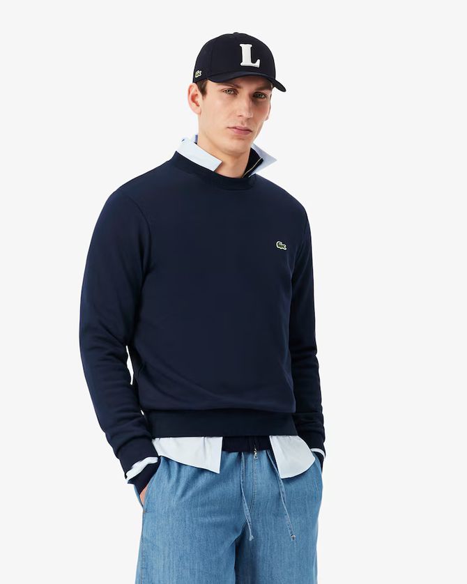 Lacoste SH9801-51 Men's Long Sleeve Classic Fit Fleece Sweatshirt