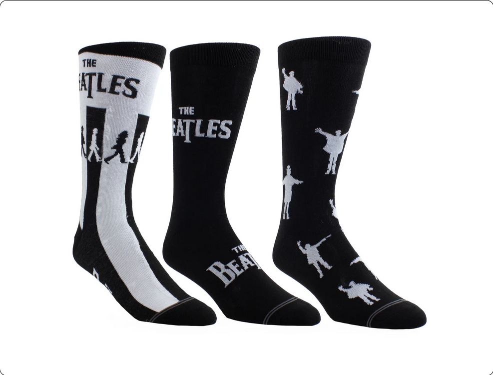 Perri's BTF170-001 Men's Guitar Tin Socks-3 Pack Set – The Beatles 7-12