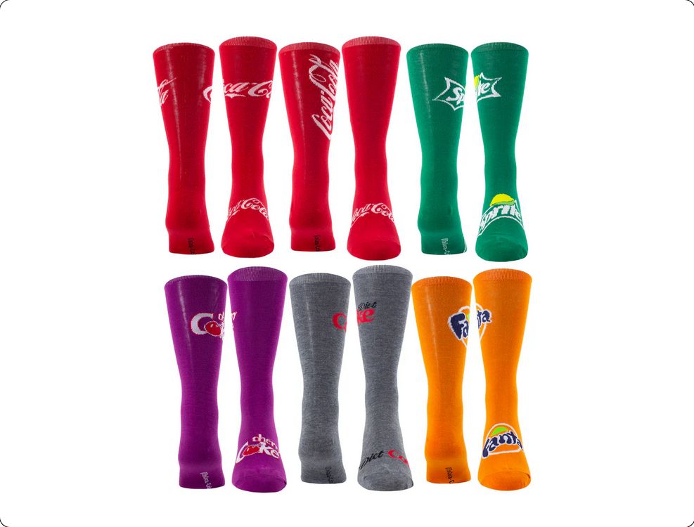 Perri's COF370-628 Men's OS Gift Box-6pc Sock Set – Coca Cola Vending Machine