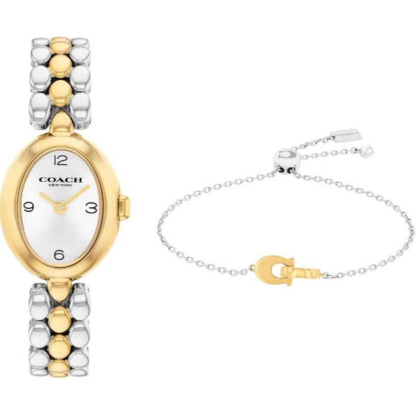 Coach 14000128 Women's Sammy Two-Tone Watch & Link Bracelet Gift Set