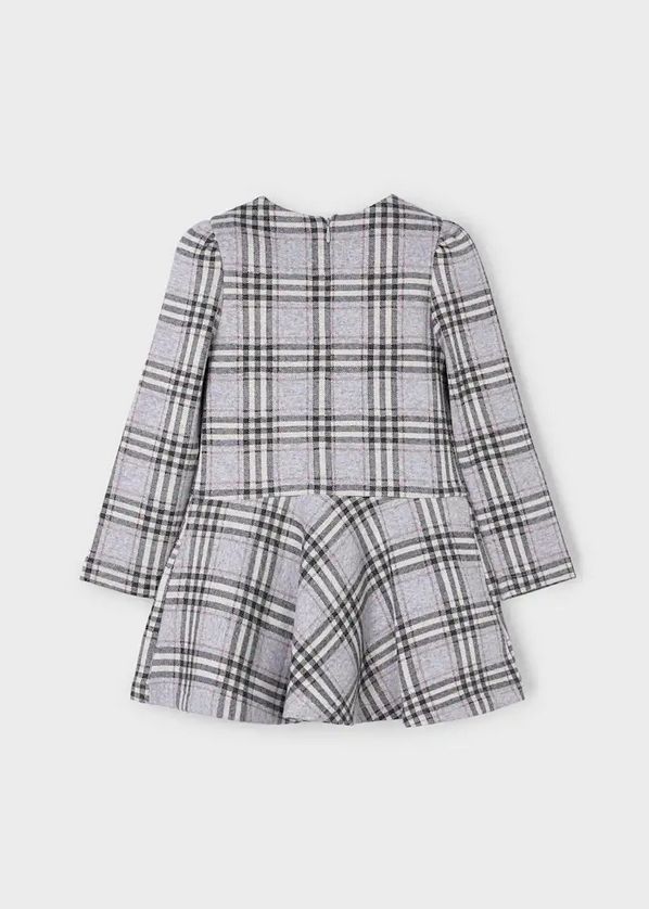 Mayoral 4921 Girl's Long Sleeve Checkered Knit Dress