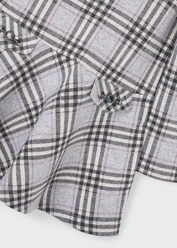 Mayoral 4921 Girl's Long Sleeve Checkered Knit Dress