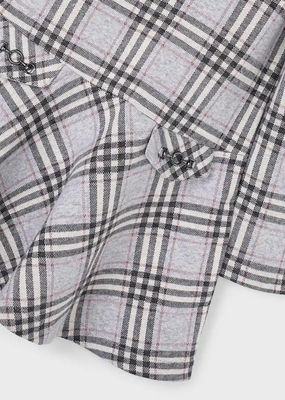 Mayoral 4921 Girl's LS Checkered Knit Dress/
