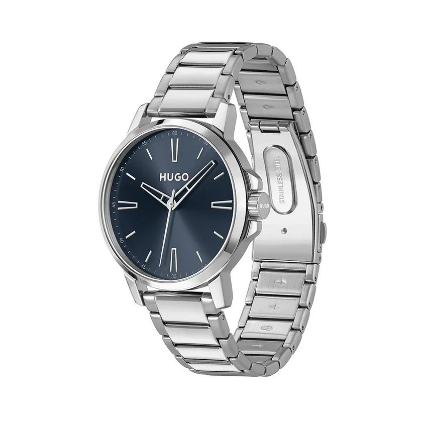HUGO 1530419 Men's Watch – Silver Case & Navy Dial