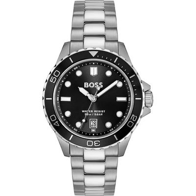 BOSS 1514295 Men's Stainless Steel Black Dial Watch