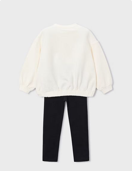 Mayoral 4720 Girl's Long Sleeve Bow Sweater & Legging Set