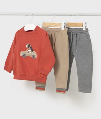Mayoral 2841 Baby Boy's Sweater & Joggers-3pc Tracksuit Set