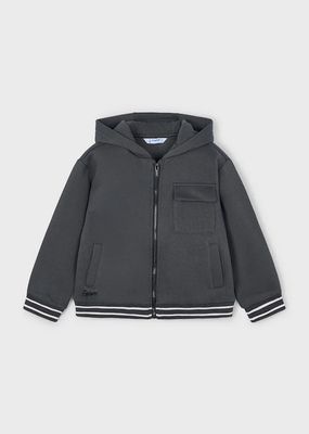 Mayoral 4427 Boy's Fleece Zip Up Hoodie/