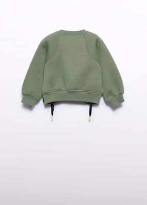 Abel & Lula 5826 Girl's LS Sweater w/ Sinching Belt/