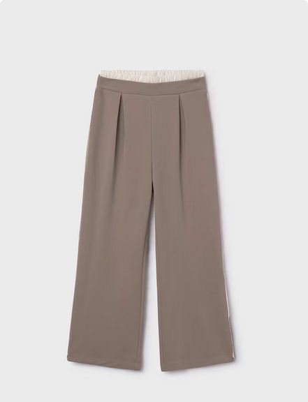 Mayoral 7581 Girl's Double Waisted Wide Leg Pant