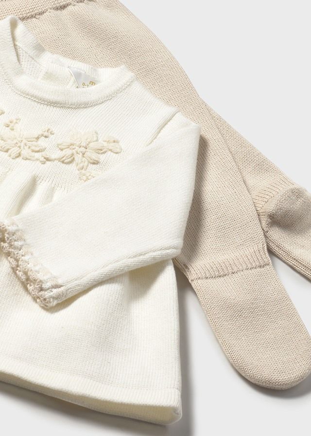 Mayoral 2553 Baby Girl's Knit Top & Leg Warmer Set