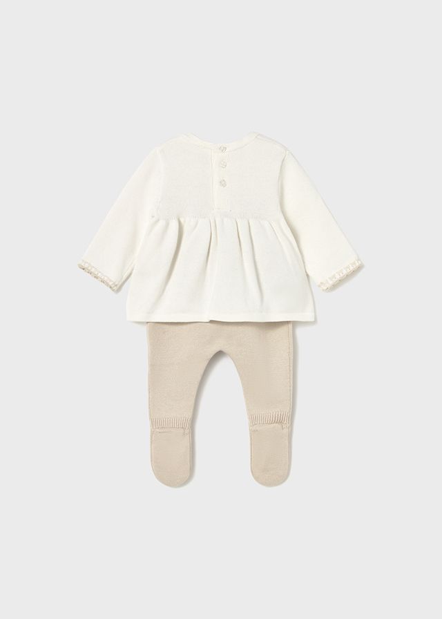 Mayoral 2553 Baby Girl's Knit Top & Leg Warmer Set