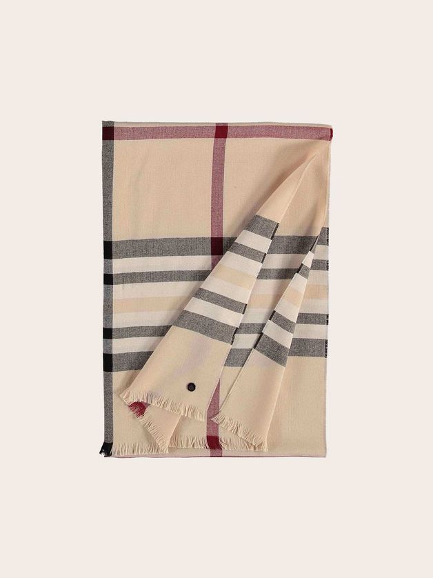 FRAAS 631114 Women’s OS Lightweight Plaid Wrap Scarf