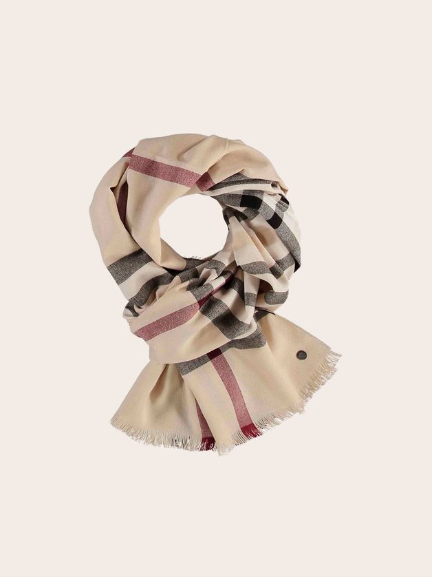 FRAAS 631114 Women’s OS Lightweight Plaid Wrap Scarf