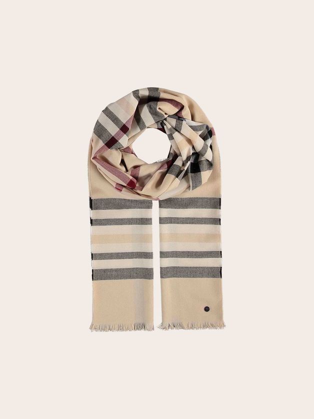 FRAAS 631114 Women’s OS Lightweight Plaid Wrap Scarf