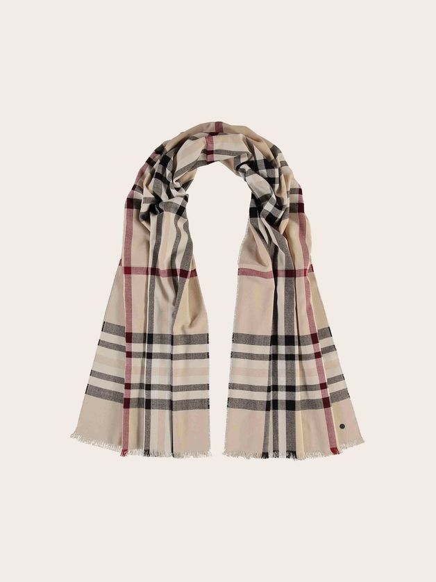 FRAAS 631114 Women’s OS Lightweight Plaid Wrap Scarf