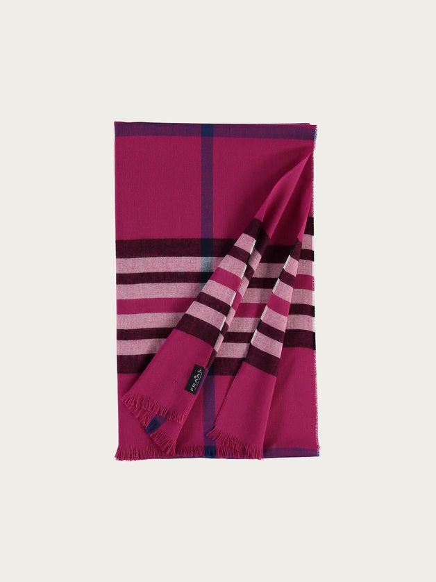 FRAAS 631114 Women’s OS Lightweight Plaid Wrap Scarf