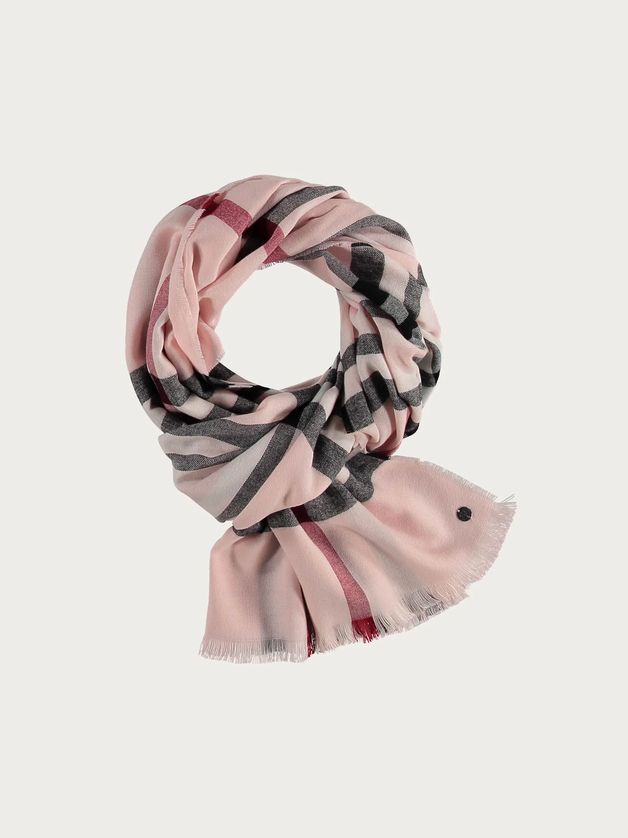 FRAAS 631114 Women’s OS Lightweight Plaid Wrap Scarf