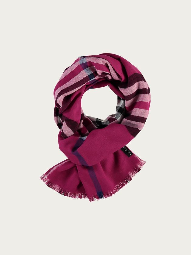 FRAAS 631114 Women’s OS Lightweight Plaid Wrap Scarf