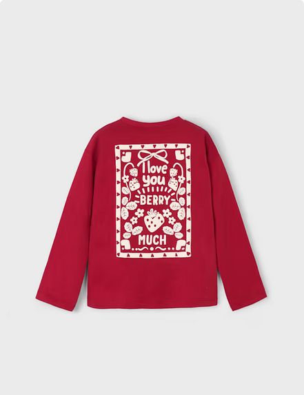 Mayoral 4005 Girl's Long Sleeve T-Shirt "I Love You"