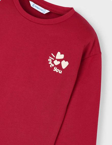 Mayoral 4005 Girl's Long Sleeve T-Shirt "I Love You"