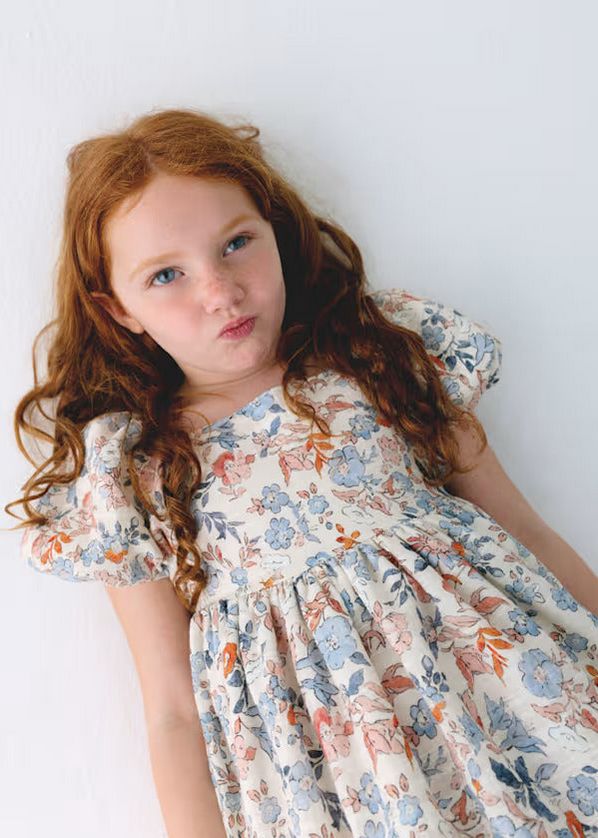 Mayoral 3928 Girl's SS Ruffle Floral Printed Dress/