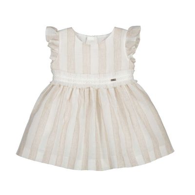 Mayoral 1904 Girl's SS Stripe Linen Dress/