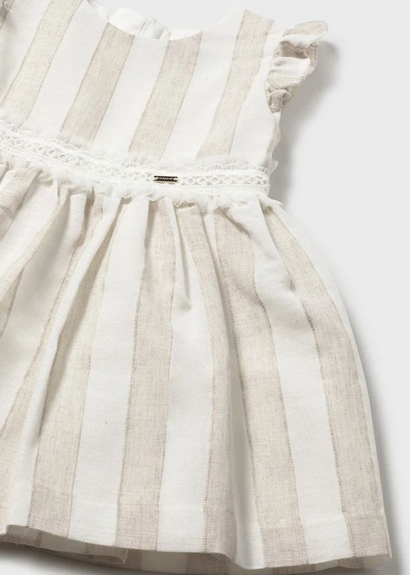 Mayoral 1904 Baby Girl's Short Sleeve Stripe Linen Dress