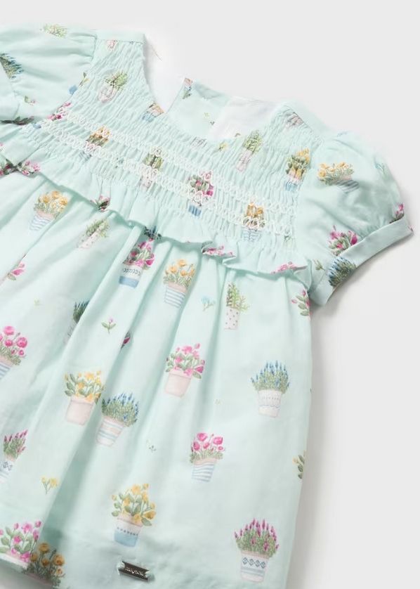 Mayoral 1801 Baby Girl's SLV Stripe Linen Dress