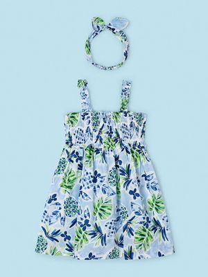 Mayoral 3947 Girl's Linen Off Shoulder Top & Skirt Set/