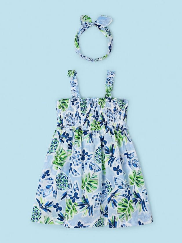 Mayoral 3947 Girl's Linen Off Shoulder Top & Skirt Set