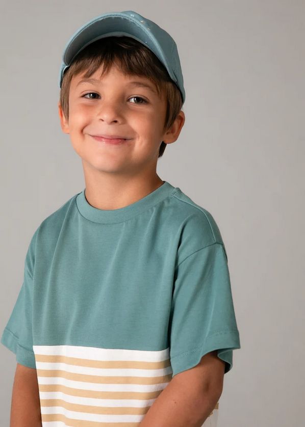 Mayoral 3601 Boy's Junior Two T-Shirt & Short Set 3PC – Alga