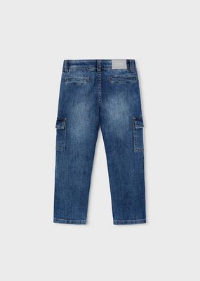 Mayoral 3578 Boy's Youth Denim Cargo Pants/MEDIO